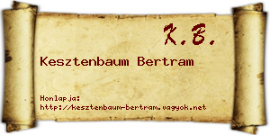 Kesztenbaum Bertram névjegykártya
